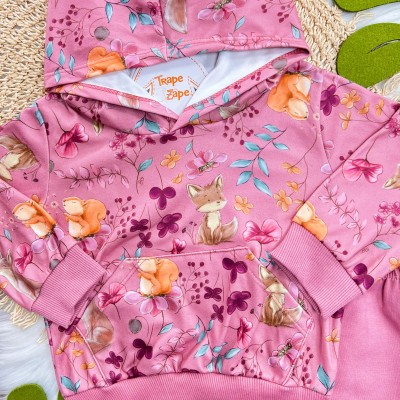 Conj. Casaco com Capuz Floresta Encantada e Calça Legging - Uva